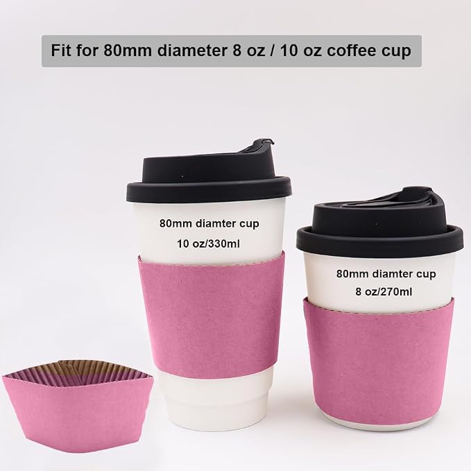 EchoDone 8 oz Disposable Coffee Cup Sleeves - Image 5