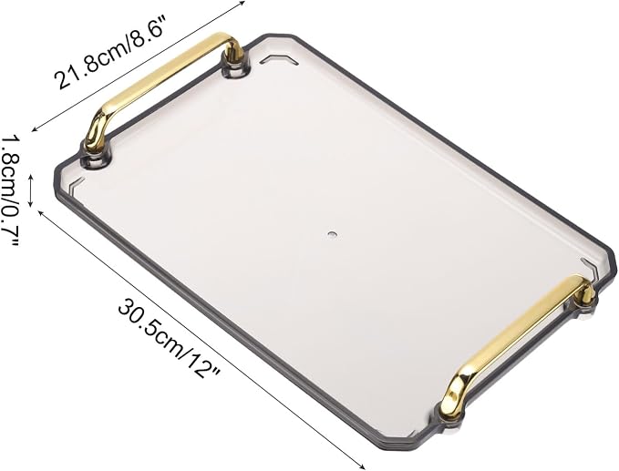 PATIKIL 12 x 8.6 Inches Plastic Serving Tray - Image 2