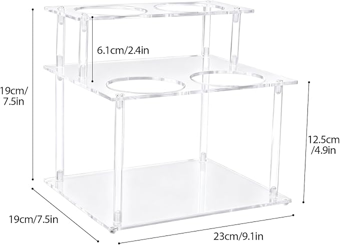 Acrylic Coffee Syrup Organizer, 2-Tier Coffee Station Organizer Holds 4 Syrup - Image 2