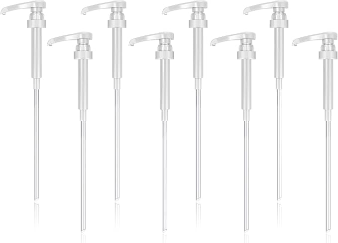 Zopeal 8 Pieces Coffee Syrup Pump Dispenser Fits 750ml/25.4oz Bottles, Skinny by Zopeal