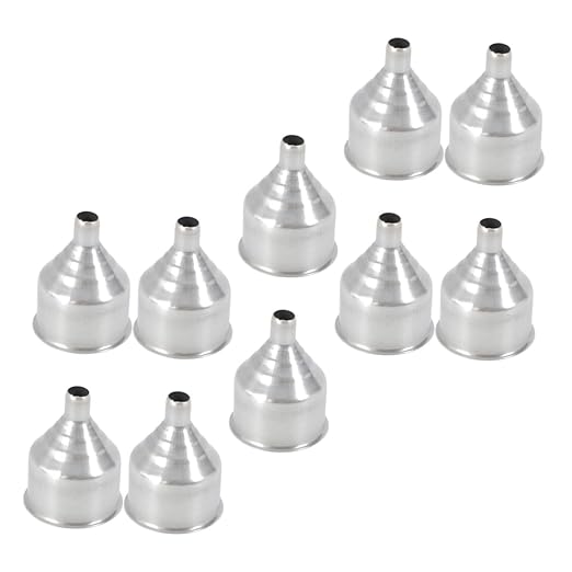 10Pcs Stainless Steel Kitchen Funnels by EXAOMBLE
