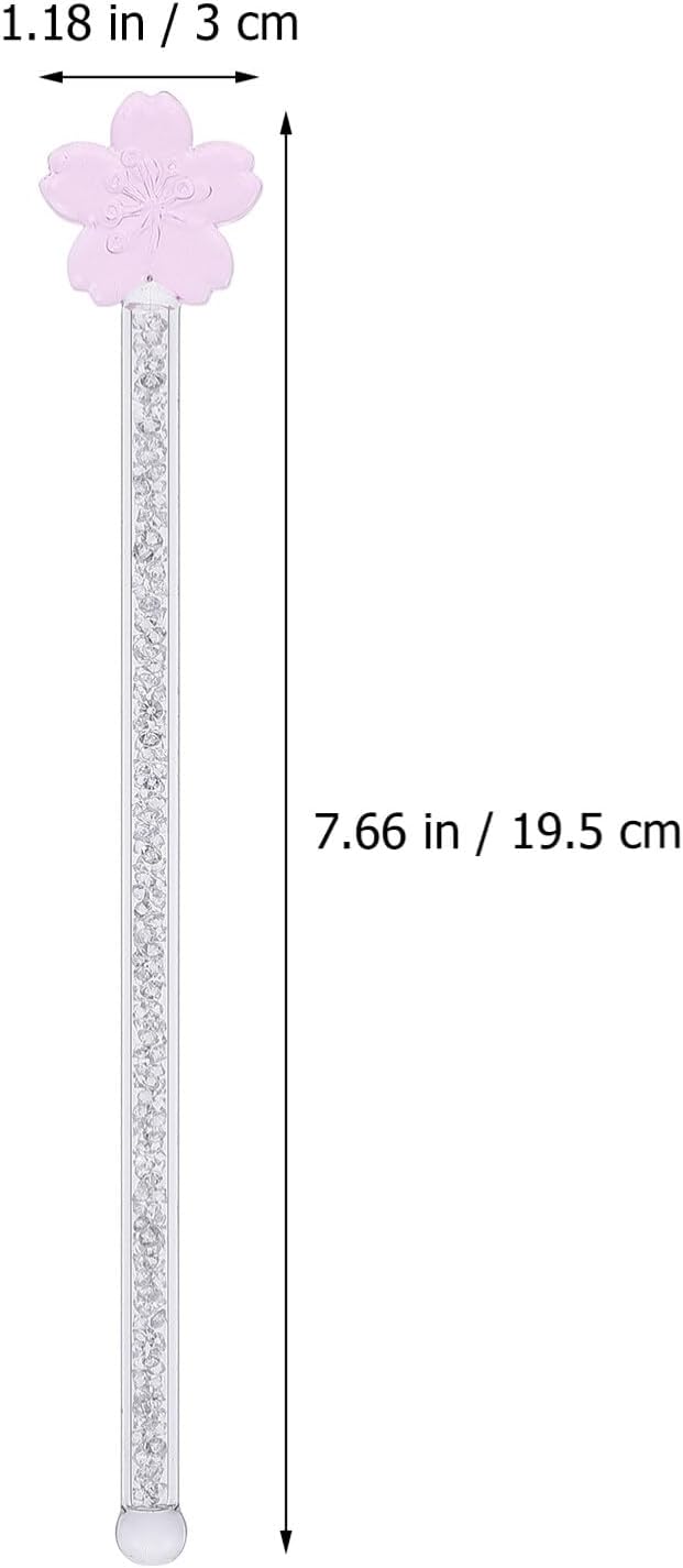 KALLORY 1pc Flower Glass Stirring Rod - Image 5