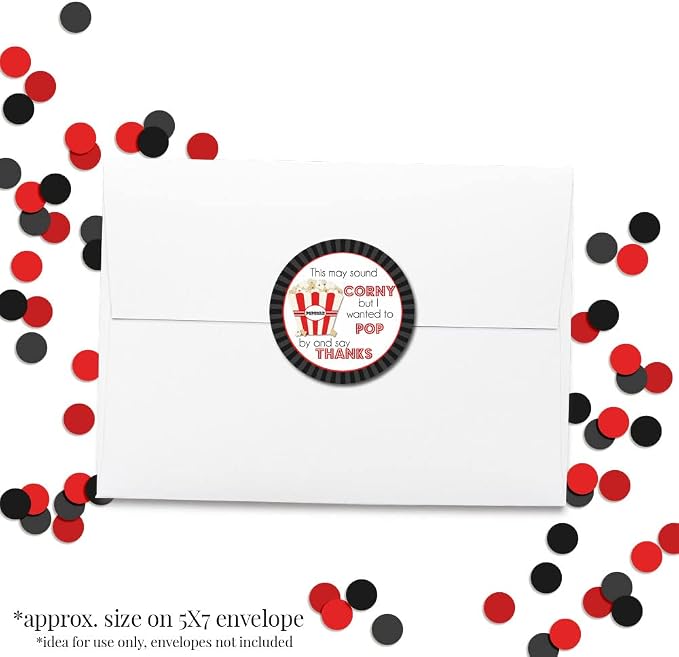 Corny Pop By Say Thanks Popcorn Appreciation & Encouragement Sticker Labels - Image 4