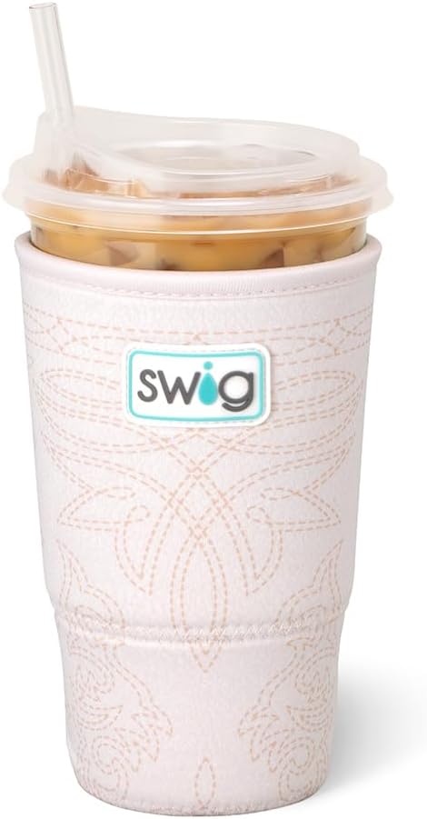 Swig Life Large Iced Cup Coolie, 30-32oz Iced Coffee Cup Insulator Sleeve by SwigLife