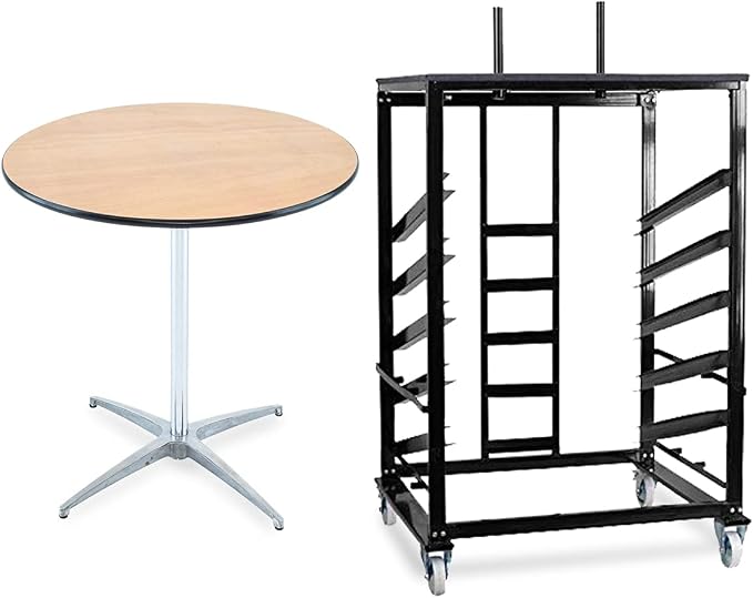 EventStable Titan Series 36" Round Classic Wooden Cocktail Table by EventStable
