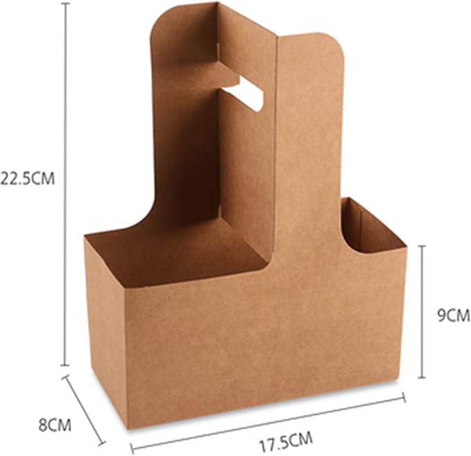 Coffee Jacquard Box, Drink Carrier Handled Drink Carrier, Juice Drink Holder - Image 2