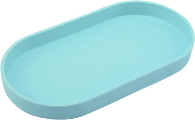 Blue Small Tray, Oval Tray, Countertop Organizer | by VCREATC-VCREATEFORCUSTOMER