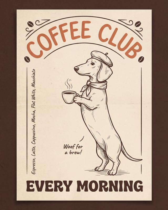 Lawrence Williams Designs Coffee Club Poster by LawrenceWilliamsDesigns