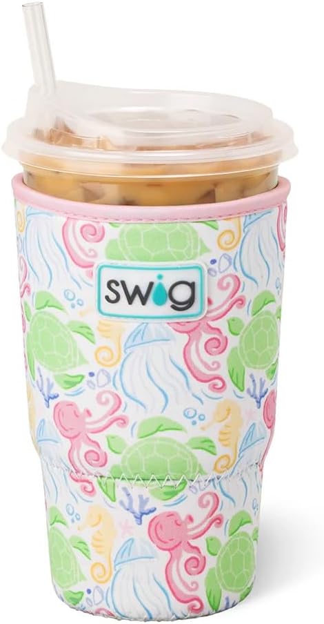 Swig Life Large Iced Cup Coolie, 30-32oz Iced Coffee Cup Insulator Sleeve by SwigLife