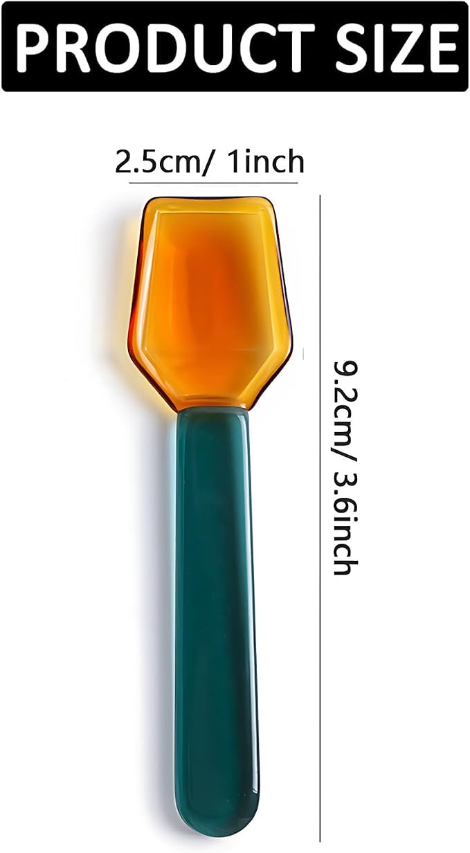 Coffee Spoon Glass Tasting Spoon 3.6 Inches Stirring Mixing Teaspoon Ice Cream - Image 6