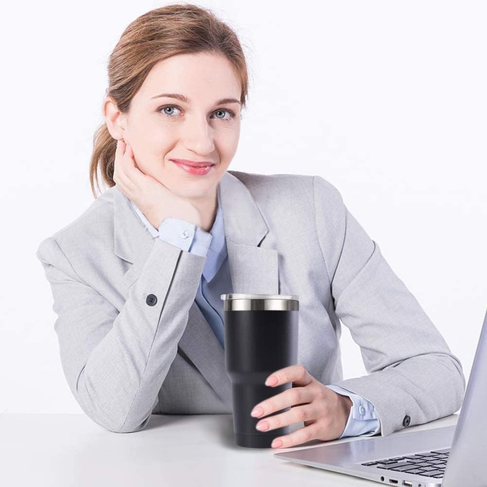 30oz Stainless Steel Travel Mug with Lid, 8 Pack Double Wall Vacuum Insulated Bulk Tumbler, Powder Coated Coffee Cup Suitable for Vehicle Cup Holders