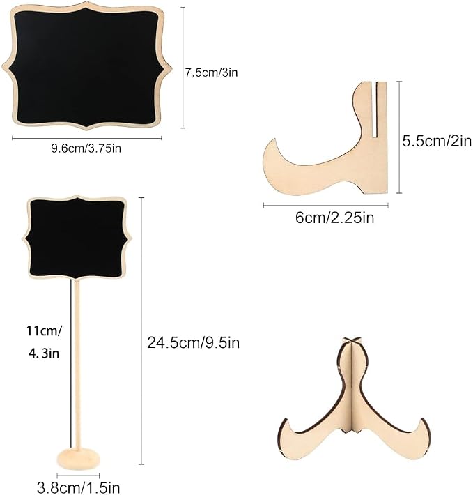 10 Pack Mini Chalkboard Signs - Image 5