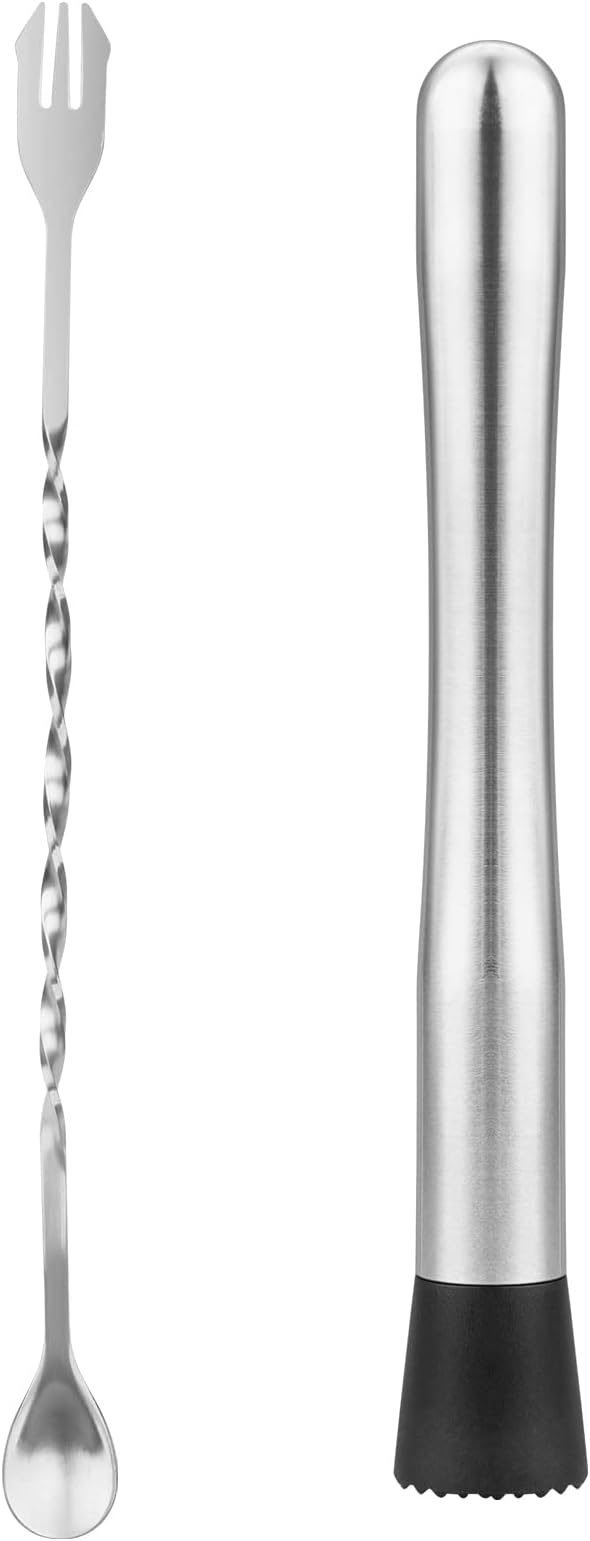 tifanso Muddler for Cocktails, Stainless Steel Stirrer, Bar Accessories Tools by tifanso