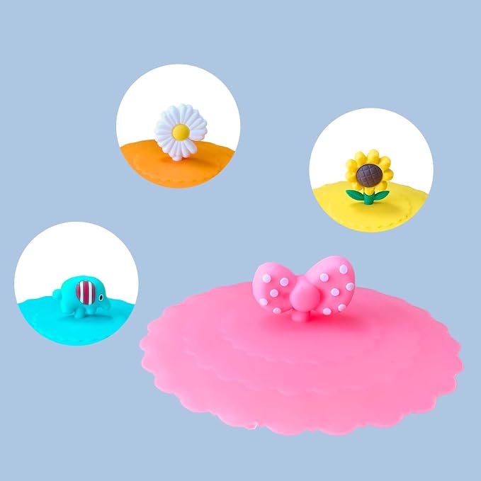 8 Pcs Silicone Cup Covers, Colorful Anti-Dust Coffee Cup Lid Covers - Image 3