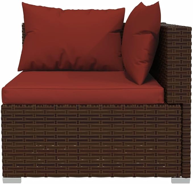 8-Piece Garden Lounge Set, PE Rattan Outdoor Sectional Sofa - Image 4