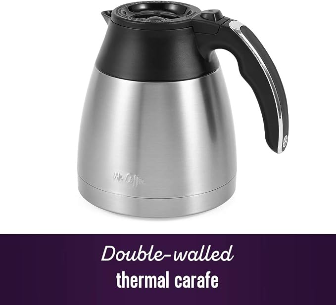 Mr. Coffee 10-Cup Programmable Coffee Maker, Insulated Thermal Carafe, Brew - Image 3