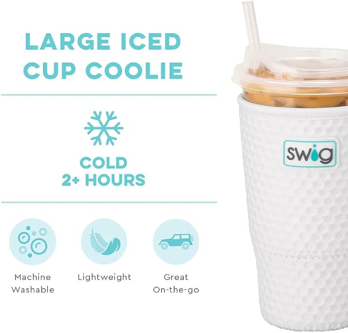 Swig Life Large Iced Cup Coolie, 30-32oz Iced Coffee Cup Insulator Sleeve - Image 3