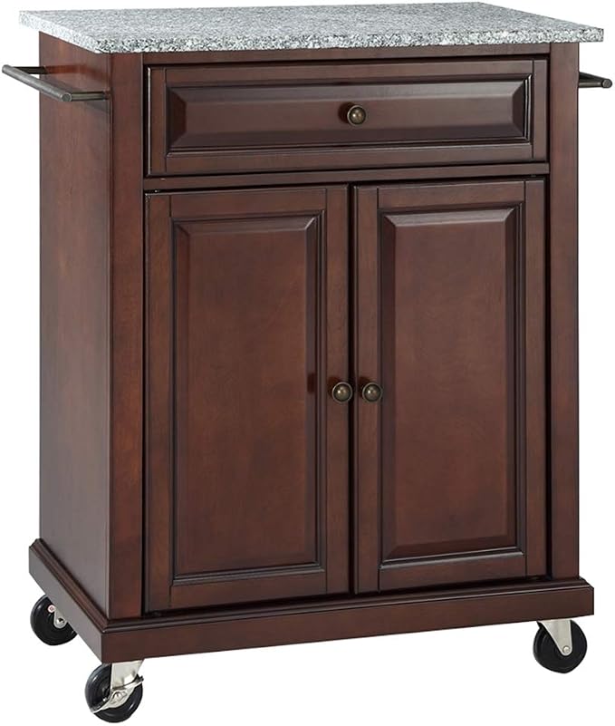 Crosley Furniture Compact Granite Top Small Rolling Cart by CrosleyFurniture