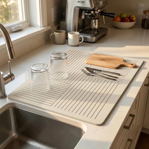 Coffee Mat - Absorbent Dish Drying Mat by Snowsof
