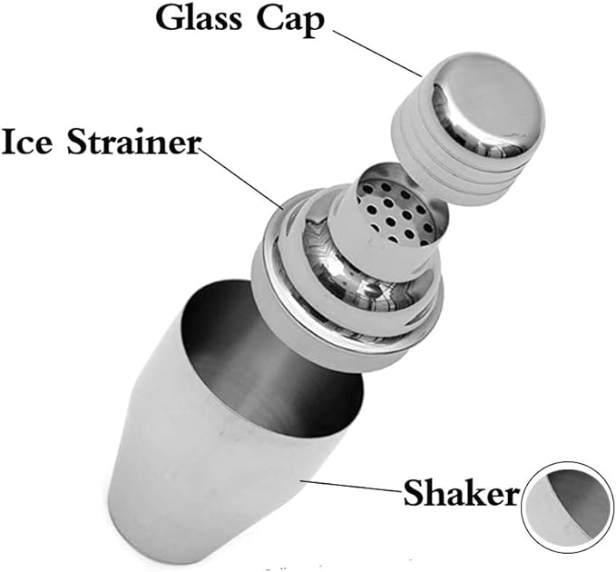 Small Cocktail Shaker 8oz Martini Shaker Bar Drink Shaker Mixer Shakers - Image 3
