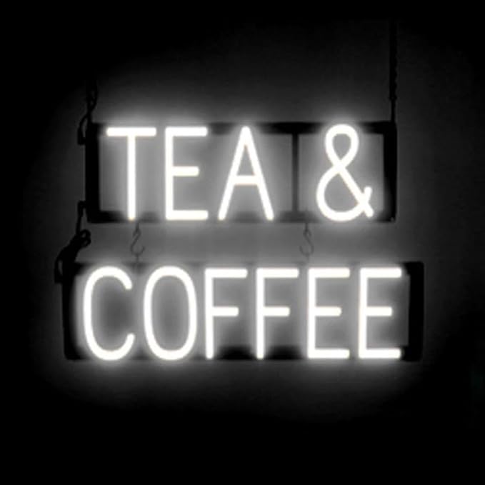 SpellBrite TEA & COFFEE Sign | Coffee Drink-Related Sign by SpellBrite