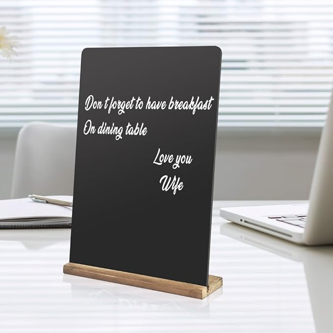 Double-Sided Tabletop Chalkboard Set Wooden Chalkboards Store Signs - Image 8