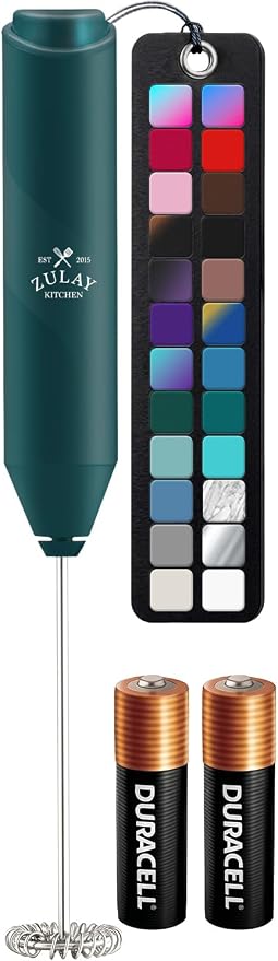 Zulay Kitchen Powerful Milk Frother AA Batteries Included – Ultra Fast Handheld by ZulayKitchen