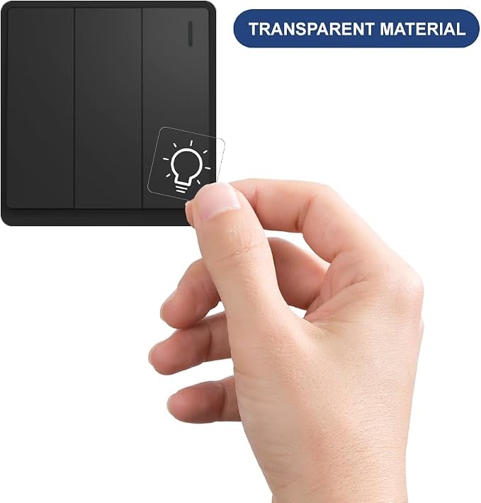 600 Pcs Light Switch Sticker Labels, 33 Designs Transparent Switch ID Stickers - Image 3