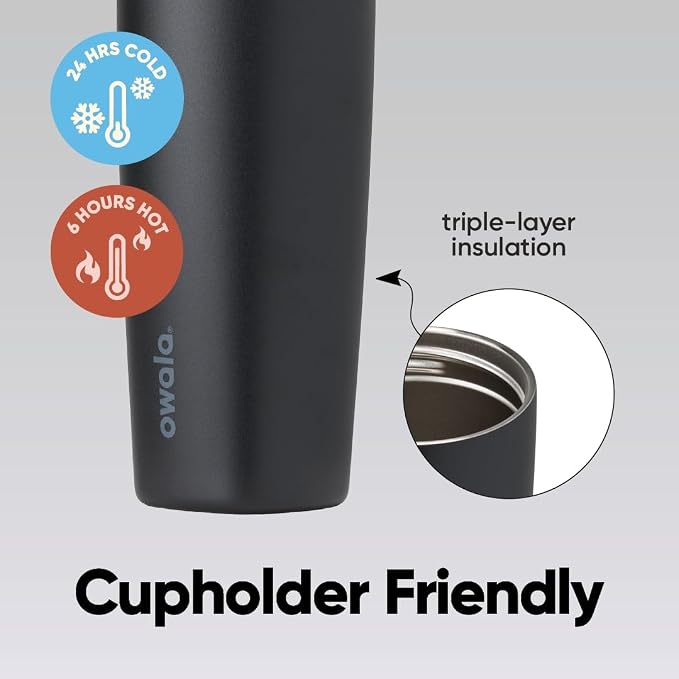 Owala SmoothSip Slider Ceramic-Lined Insulated Stainless Steel Coffee Tumbler - Image 4