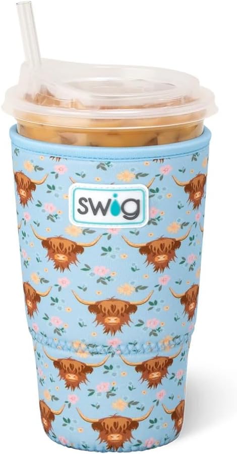 Swig Life Large Iced Cup Coolie, 30-32oz Iced Coffee Cup Insulator Sleeve by SwigLife