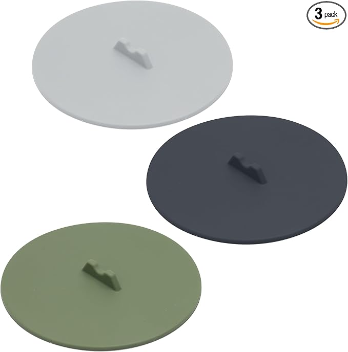3 Pcs Silicone Cup Cover Lids, 3.9 Inch Reusable Anti-dust Mug Covers Colored by Unknown