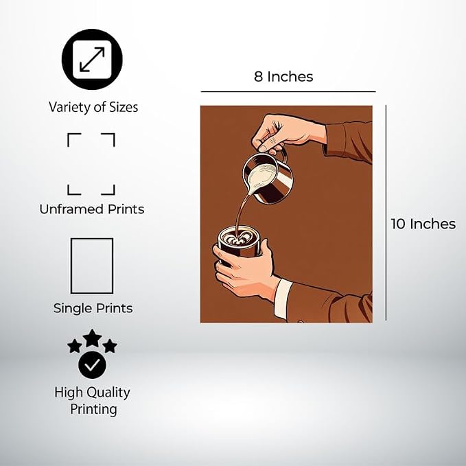 Lawrence Williams Designs Latte Art Pour Poster - Image 2