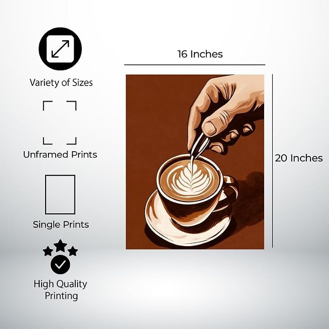 Lawrence Williams Designs Latte Art Coffee Poster - Image 2