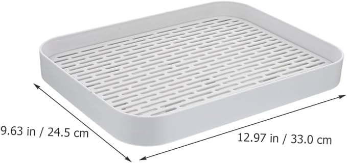 IMIKEYA Double Layer Drain Storage Tray Dish Tray Drip Small Dish Rack Drainer - Image 8