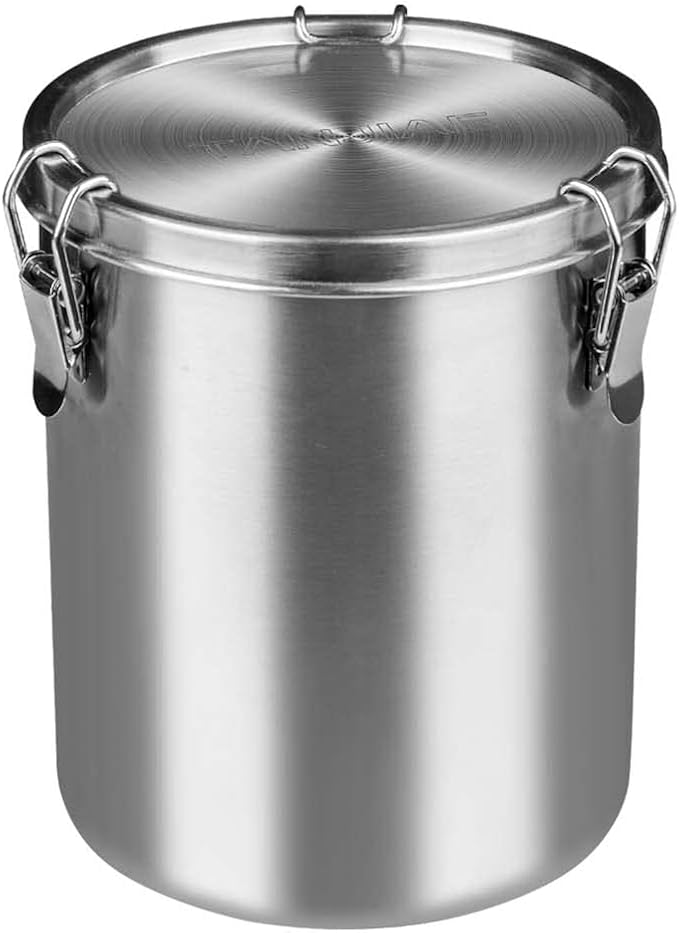 Tanjiae Stainless Steel Coffee Canister | 100% Airtight Metal Food Storage by Tanjiae