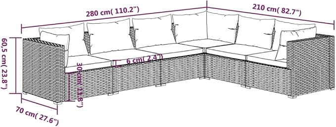 6-Piece Garden Lounge Set - Image 5