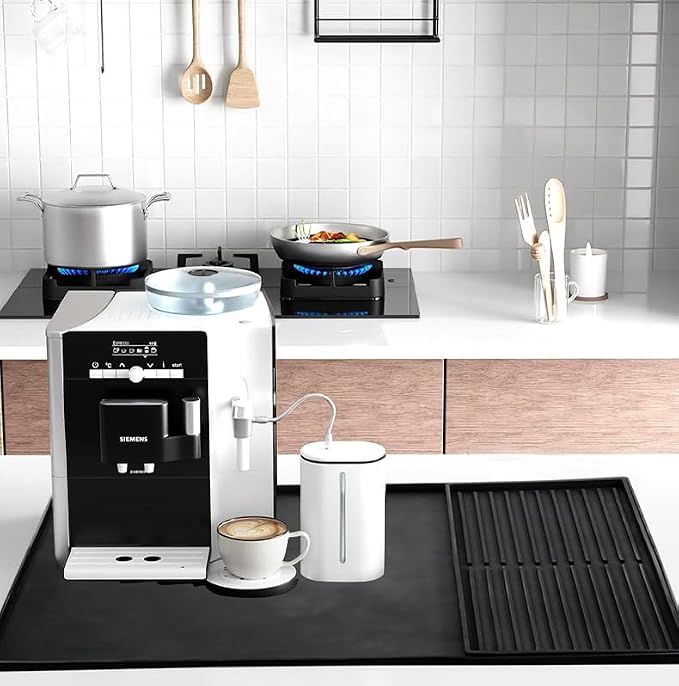 Coffee Bar Mat for Countertop, Emptycolor Heat Resistant Non-Slip Silicone - Image 3