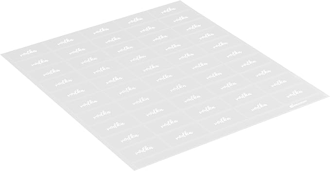 Restaurantware Label Tek 1.9 x 1 Inch Vodka Juice Bottle Labels, 100 - Image 2