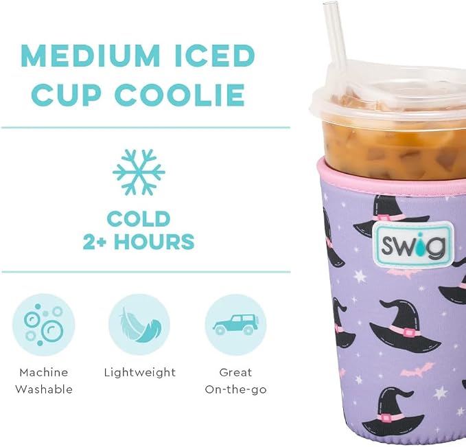 Swig Life Medium Iced Cup Coolie, Halloween 22oz Iced Coffee Cup Insulator - Image 4
