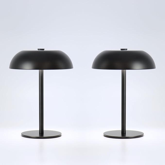 2 Pack Cordless Mushroom Table Lamp by JHWDHDTableLamp