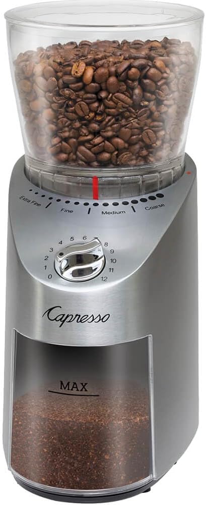 Capresso Infinity Plus Stainless Steel Conical Burr Grinder by Capresso