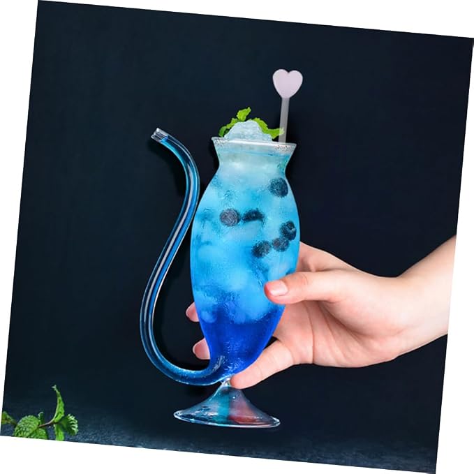 STOBAZA 5pcs Glass Mix Sticks Unique Cocktail Garnish Stirrer - Image 7