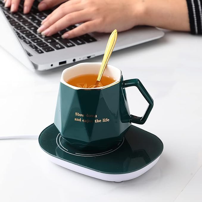 Coffee Warmer for Desk, with Mug Set. Cup Warmer Tea Warmer, Electric Beverage - Image 2