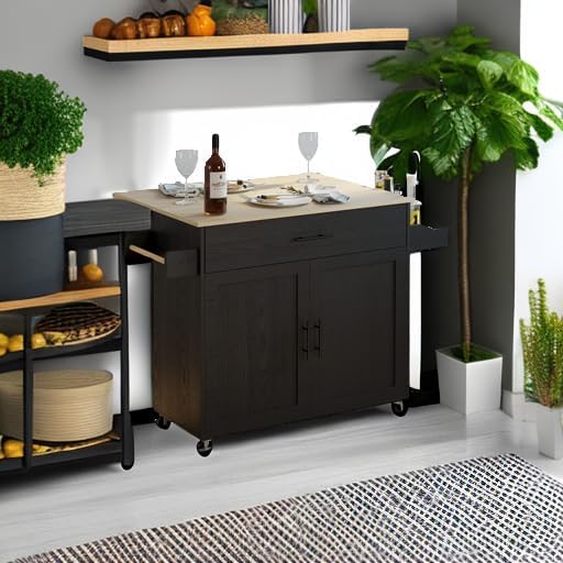 IRONCK Rolling Kitchen Island Table on Wheels - Image 5