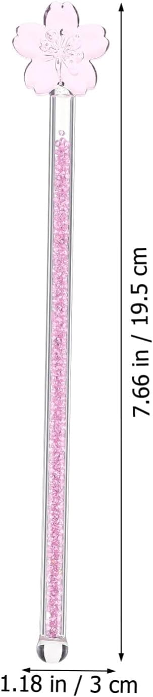 KALLORY 1pc Flower Design Glass Stirring Rod Muddler - Image 5