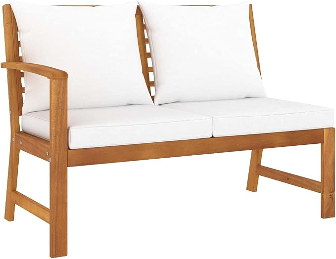4 Piece Patio Lounge Set with Cream Cushions - Image 5