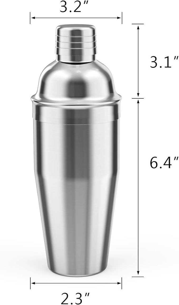 LUCKYGOOBO Cocktail Shaker, 24 oz Martini Shaker, Drink Shaker Built-in Strainer - Image 6