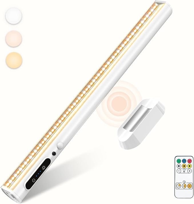 Battery Powered Operated Wall Strip Lights, Motion Sensor LED Light Bar Indoor by MagneticBatteryPoweredLight