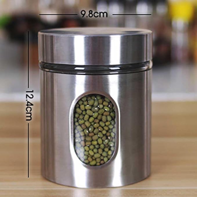 Teensery Stainless Steel Container Food Storage Jar Sealed Coffee Can Kitchen - Image 6