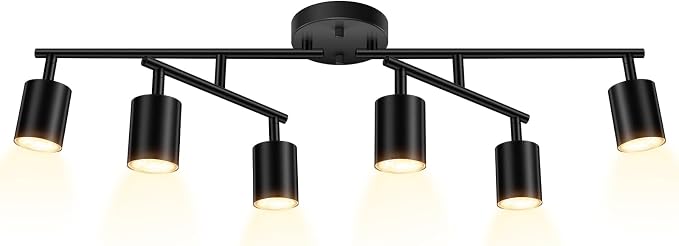 BoostArea 6 Light Track Lighting Kit, Center Swivel Track Light Heads, Flexibly by BoostArea